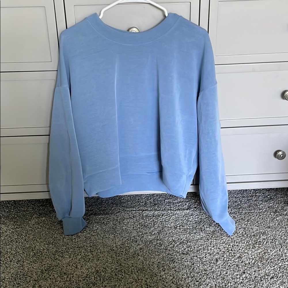 lululemon athletica Light Blue Crew Neck Sweater